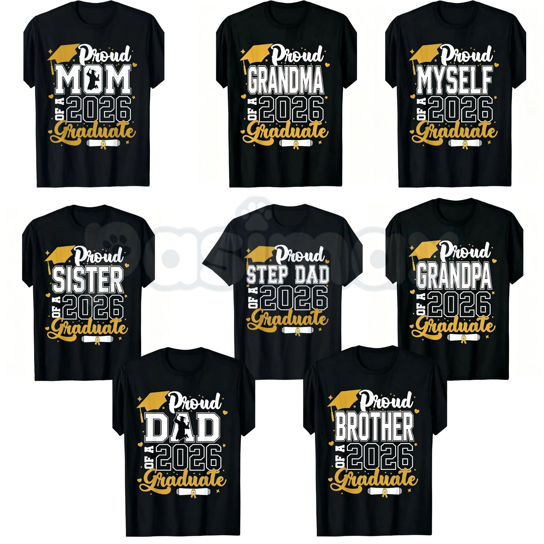 Class of 2026 Graduate "Proud Mom" T-Shirt – Senior 2025-2026 Graduation Design, Premium 100% Cotton Unisex Milestone Top, Soft Lived-In Heavyweight High School & College Fan Shirt, Made in USA
