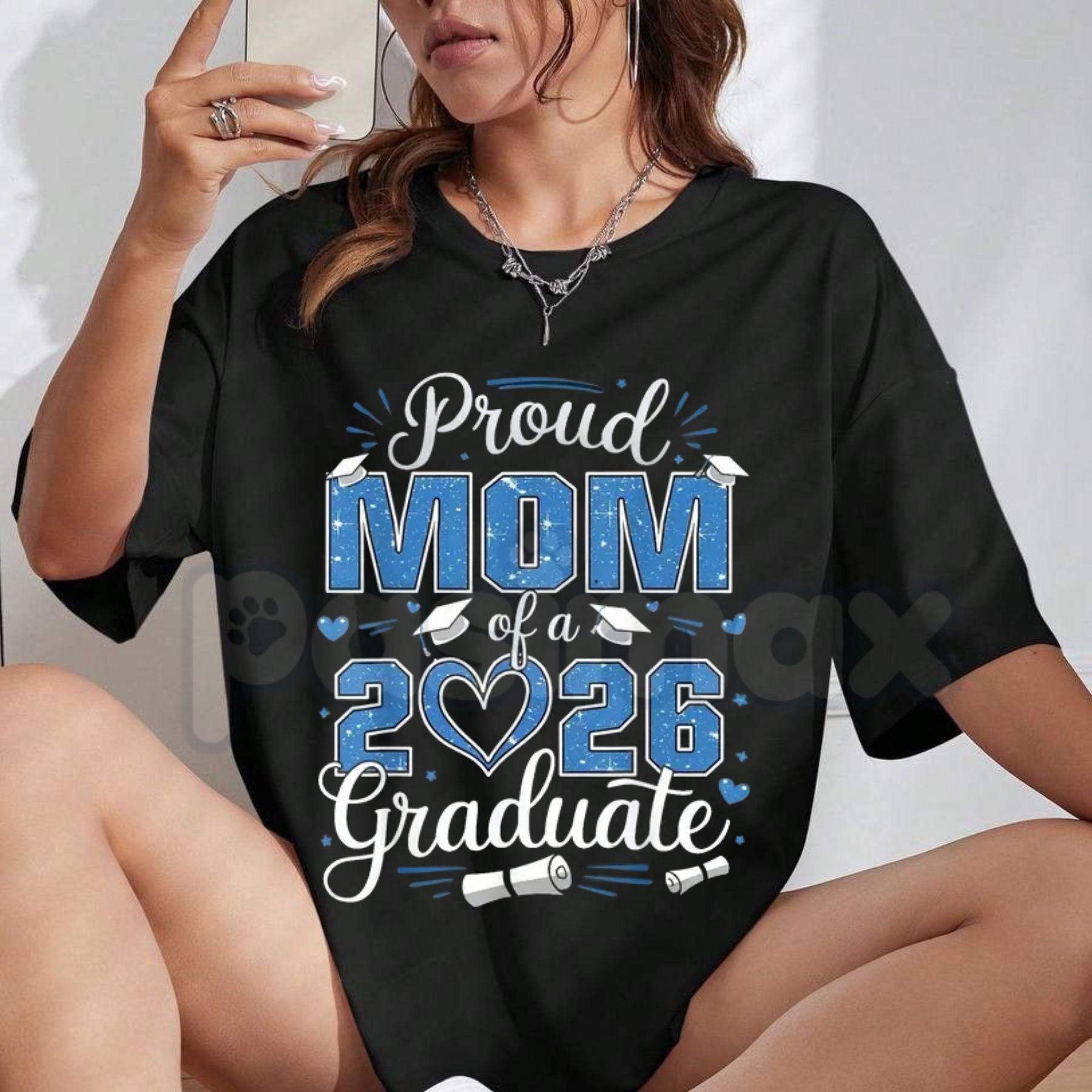 Class of 2026 Graduation & Senior Mom T-Shirt – Matching Graduate & Mother Graphic Tee, Premium 100% Cotton Commencement Top, Soft Lived-In Heavyweight Senior Year Shirt, Made in USA