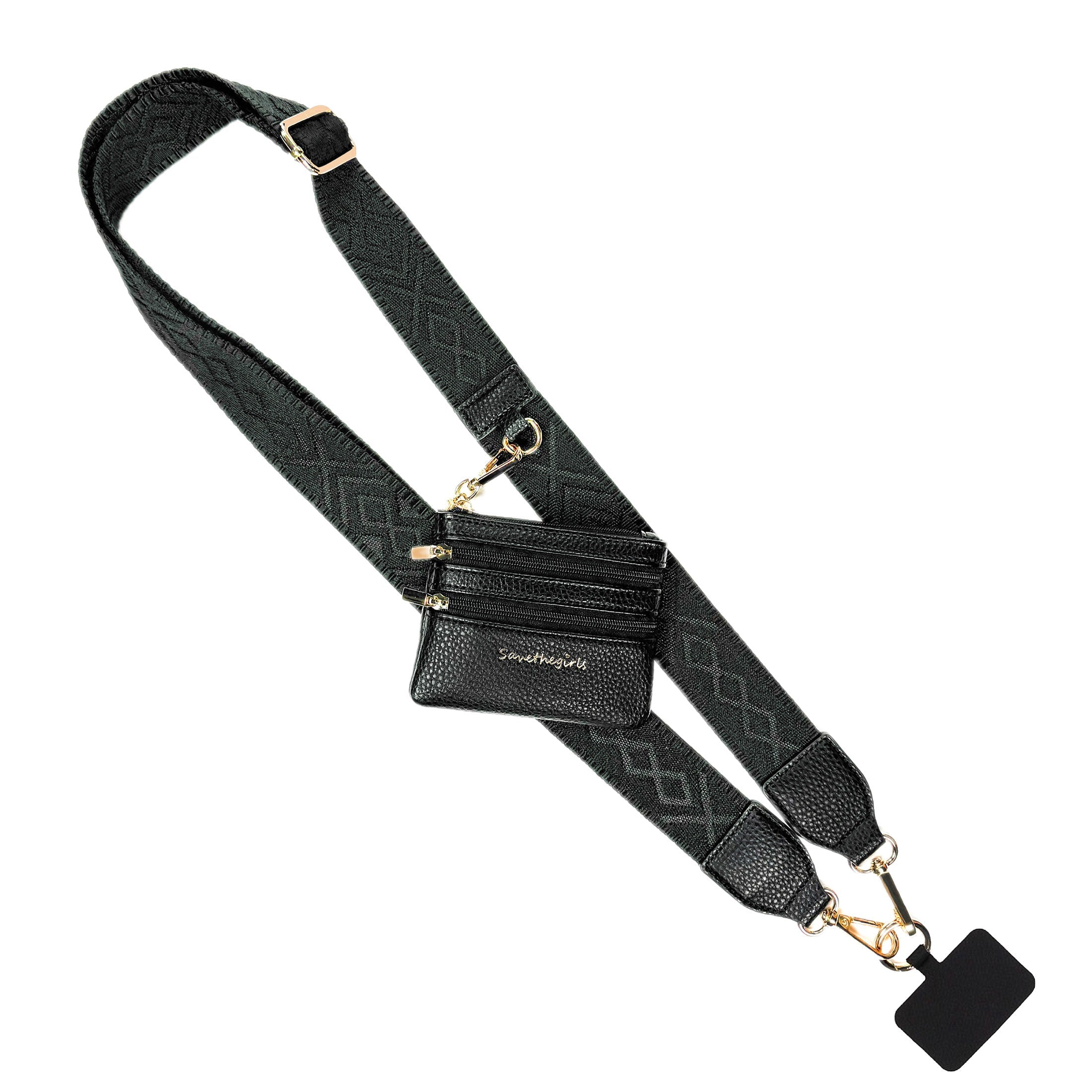 SaveTheGirls Clip & Go Strap w/Zippered Pouch Classic — size reference