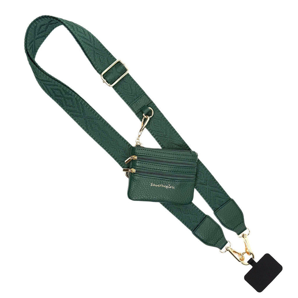 SaveTheGirls Clip & Go Strap w/Zippered Pouch Classic — product on model