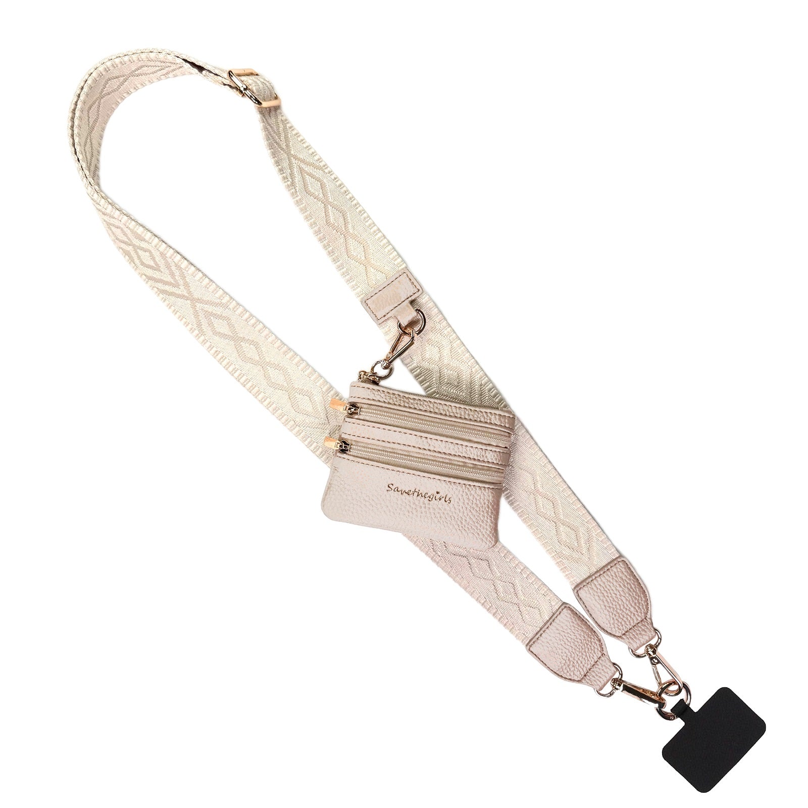 SaveTheGirls Clip & Go Strap w/Zippered Pouch Classic — color detail