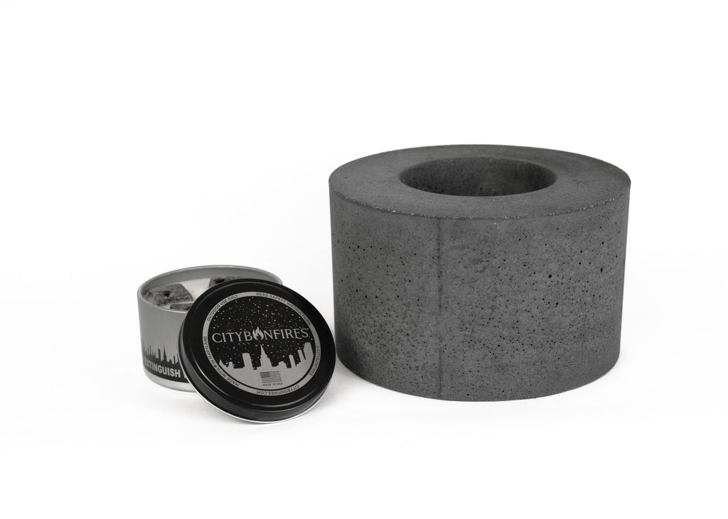 Classic Cylinder Concrete Fire Pit – City Bonfires, view 5