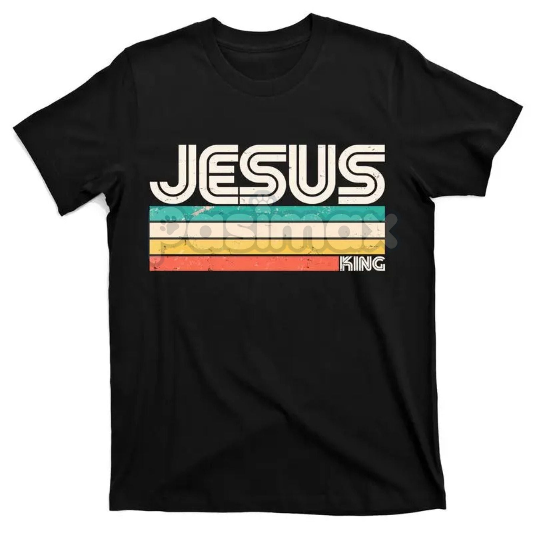 Pasimax Classic Vintage Jesus Graphic Tee - Retro Faith Menswear Shirt, Timeless Statement Top — main product shot