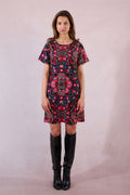 KADOU BOUTIQUE Claudia Floral Short Sleeve Dress by Molly Bracken — main product shot