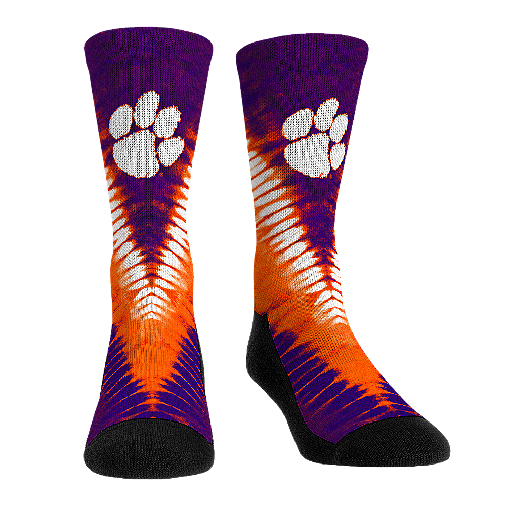Rock 'Em Socks Rock 'Em Socks Clemson Tigers - V Shape Tie Dye — main product shot