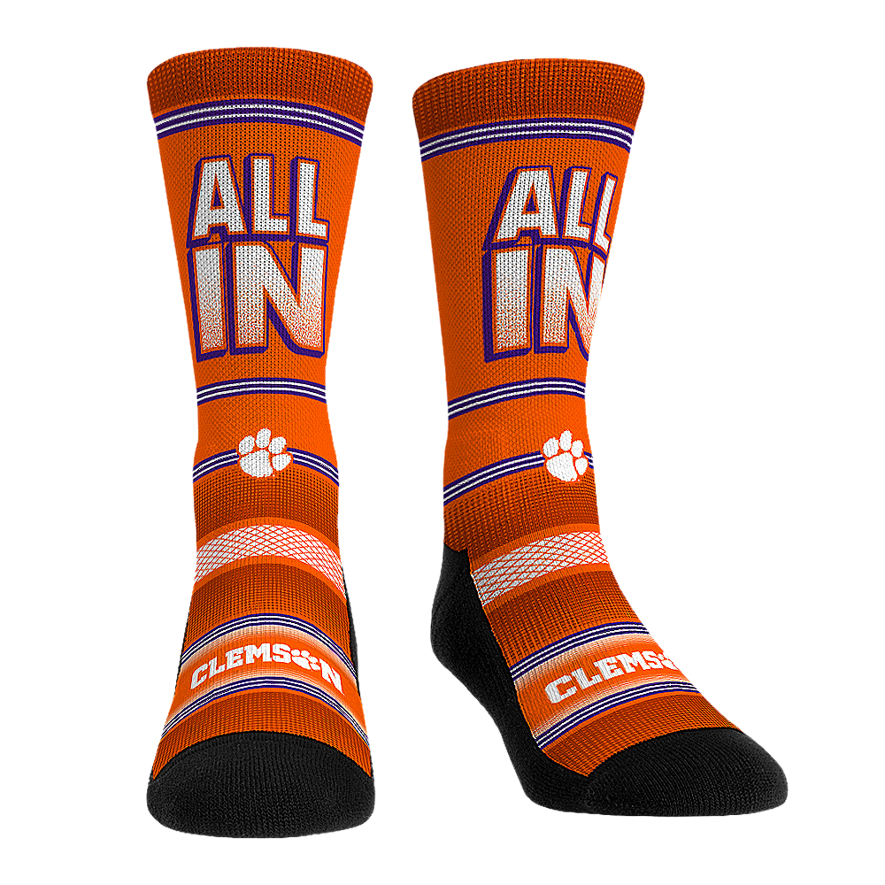 Rock 'Em Socks Rock 'Em Socks Clemson Tigers - Slogan (All In) — main product shot