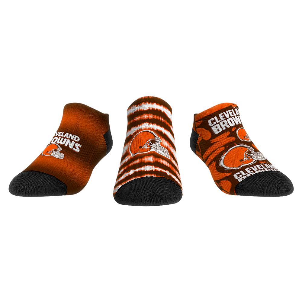 Rock 'Em Socks Cleveland Browns - Low Cut - Make Some Noise (3-Pack) — main product shot