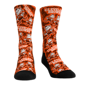 Rock 'Em Socks Cleveland Browns - Throwback Logo Sketch