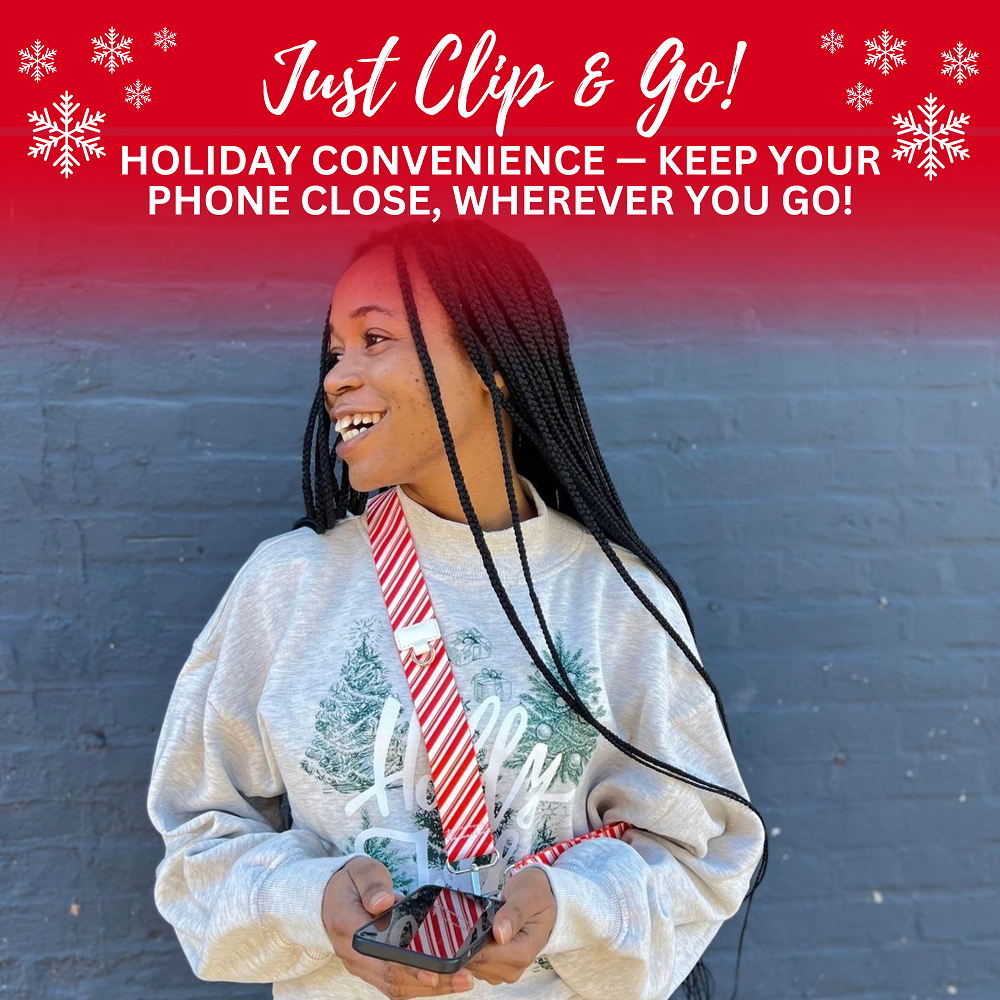 SaveTheGirls Clip & Go Strap Christmas — back view