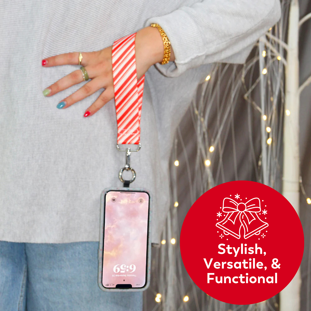 SaveTheGirls Clip & Go Strap Christmas — color detail