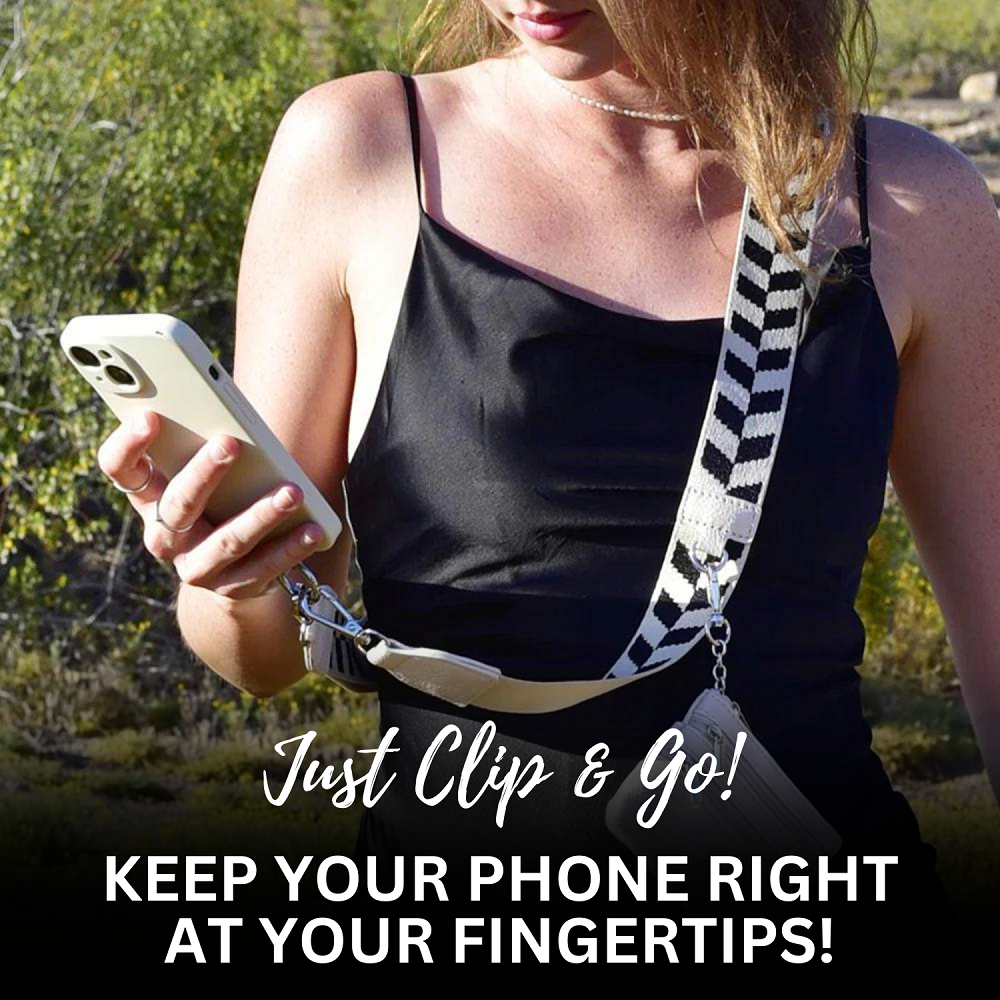 SaveTheGirls Clip & Go Strap w/Zippered Pouch Chevron — alternative angle