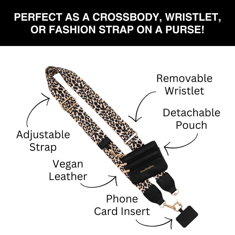 SaveTheGirls Clip & Go Strap w/Zippered Pouch — color detail