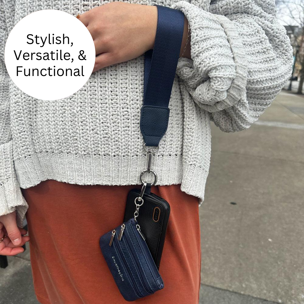 SaveTheGirls Clip & Go Strap with Pouch - Neutral Collection — size reference