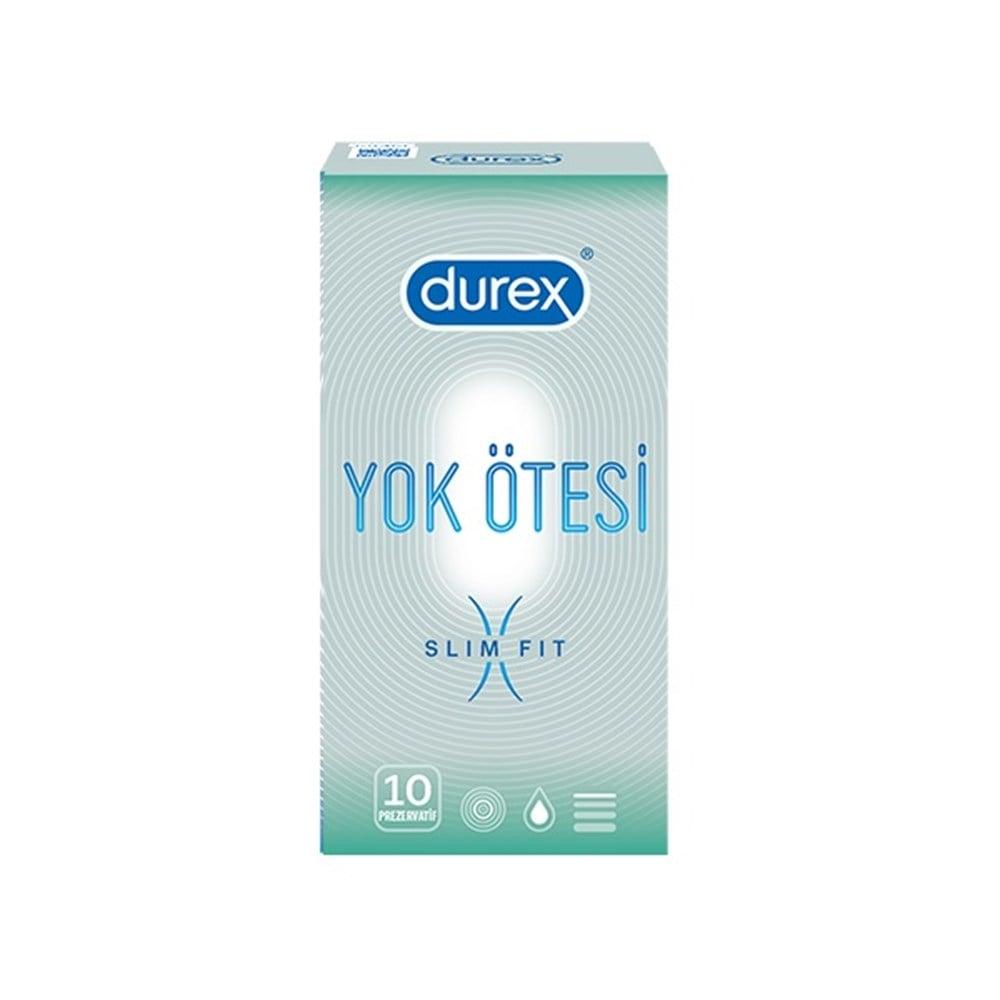 Durex Slim Fit Condoms - 10 Pack, Enhanced Sensitivity, Safe Sex Contraceptives