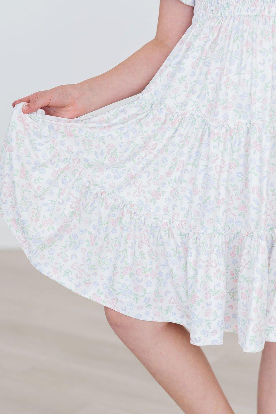 Mila & Rose ® Cloud 9 Smocked Ruffle Dress — side view