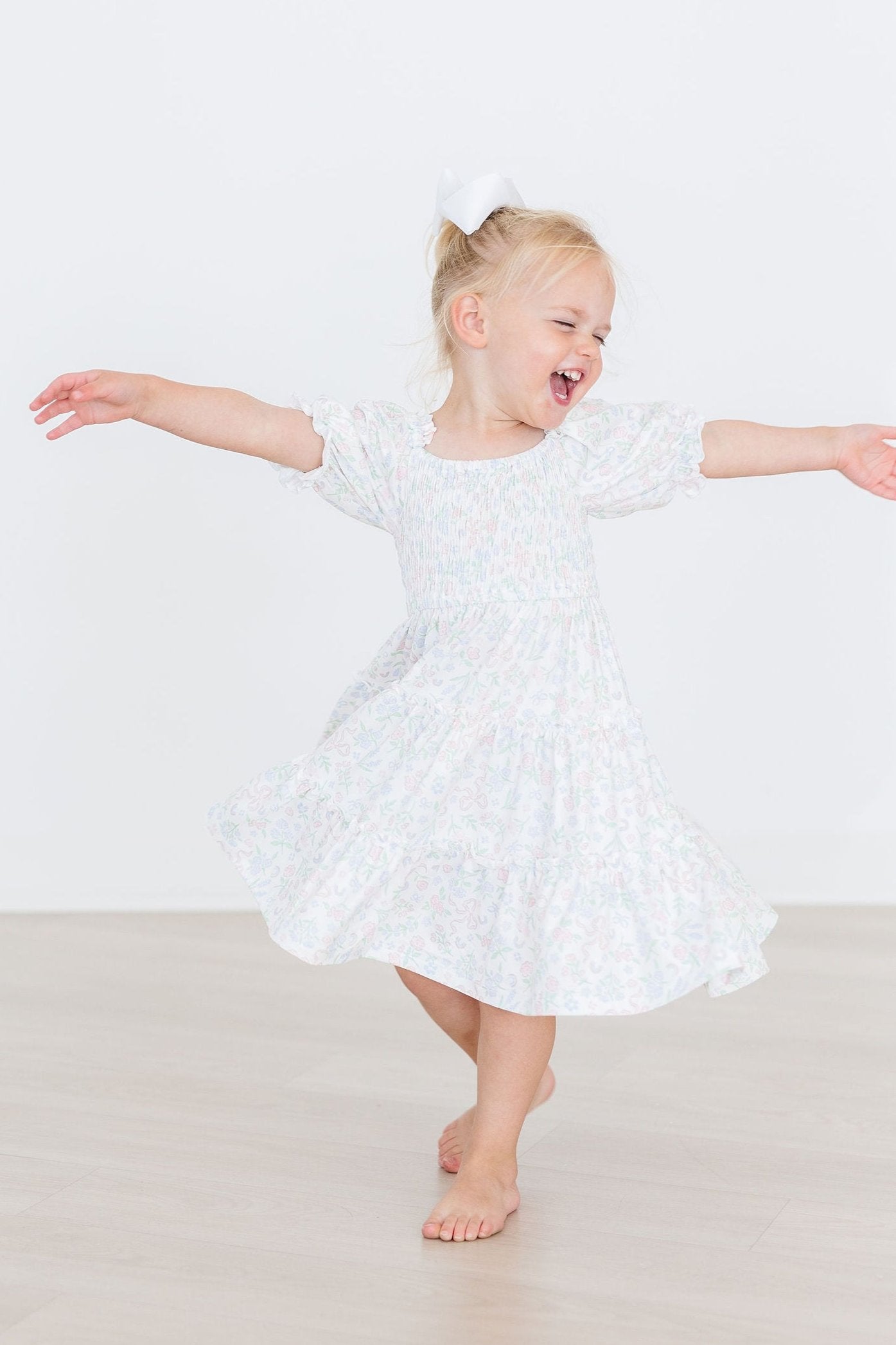 Mila & Rose ® Cloud 9 Smocked Ruffle Dress — main product shot