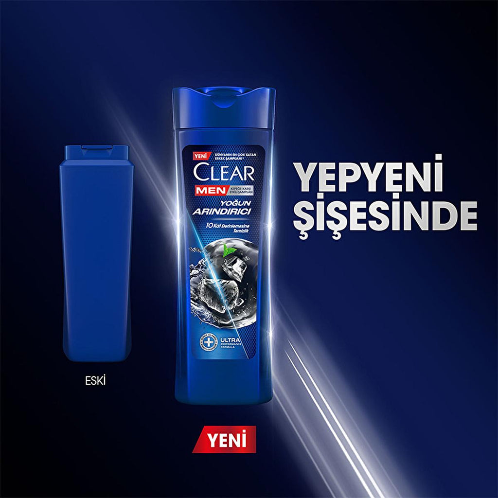 Clear Men Charcoal Dandruff Shampoo - Deep Cleansing Formula for Men | 350 ml