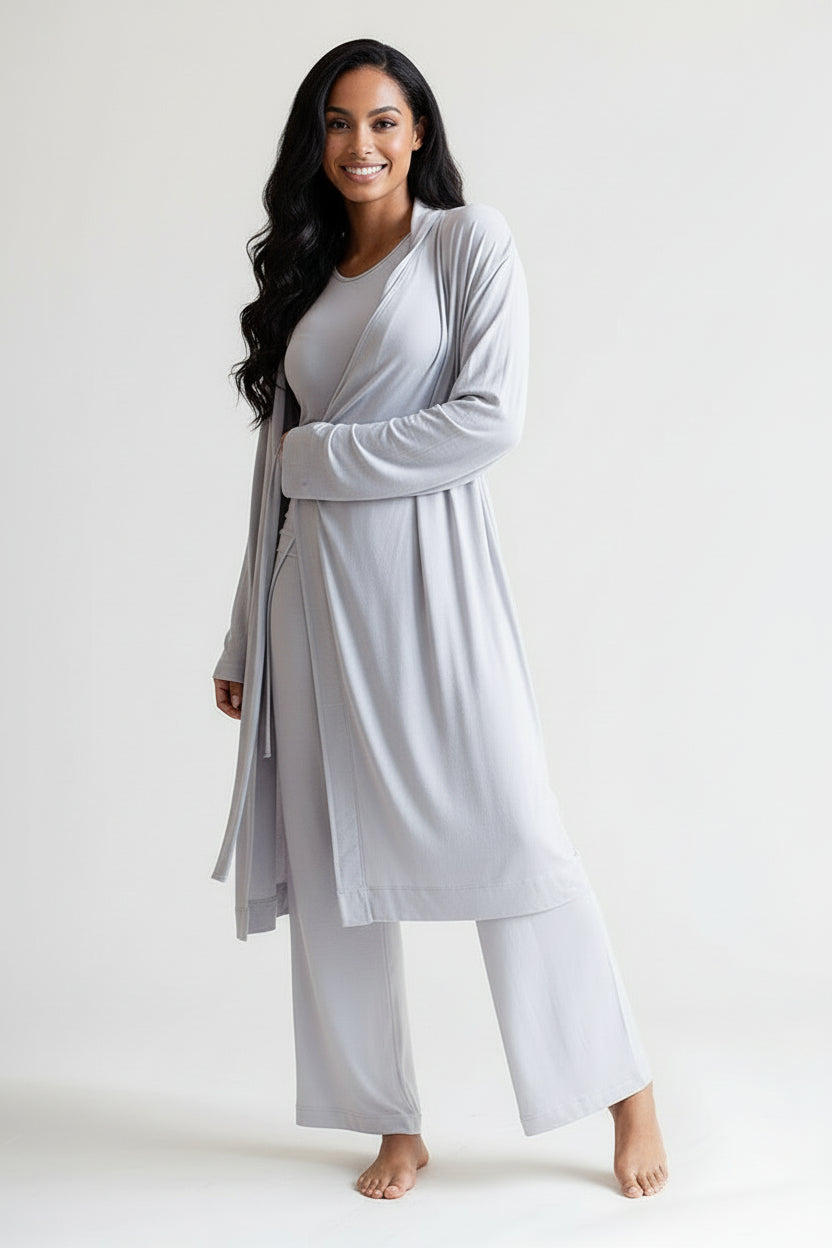 Buki Collagen Lounge Robe - Black — alternative angle