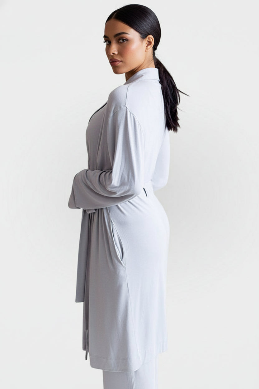 Buki Collagen Lounge Robe - Black — size reference