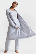 Buki Collagen Lounge Robe - Pearl Grey — detail close-up
