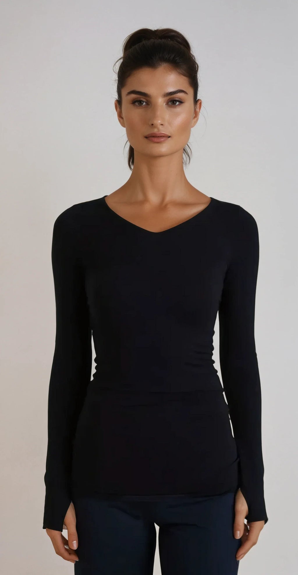 Buki Collagen V-Neck — lifestyle context