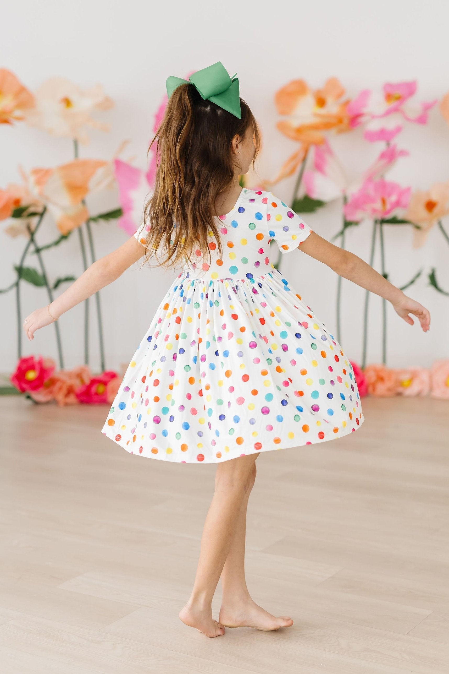 Mila & Rose ® Colorful Dots S/S Pocket Twirl Dress — lifestyle context