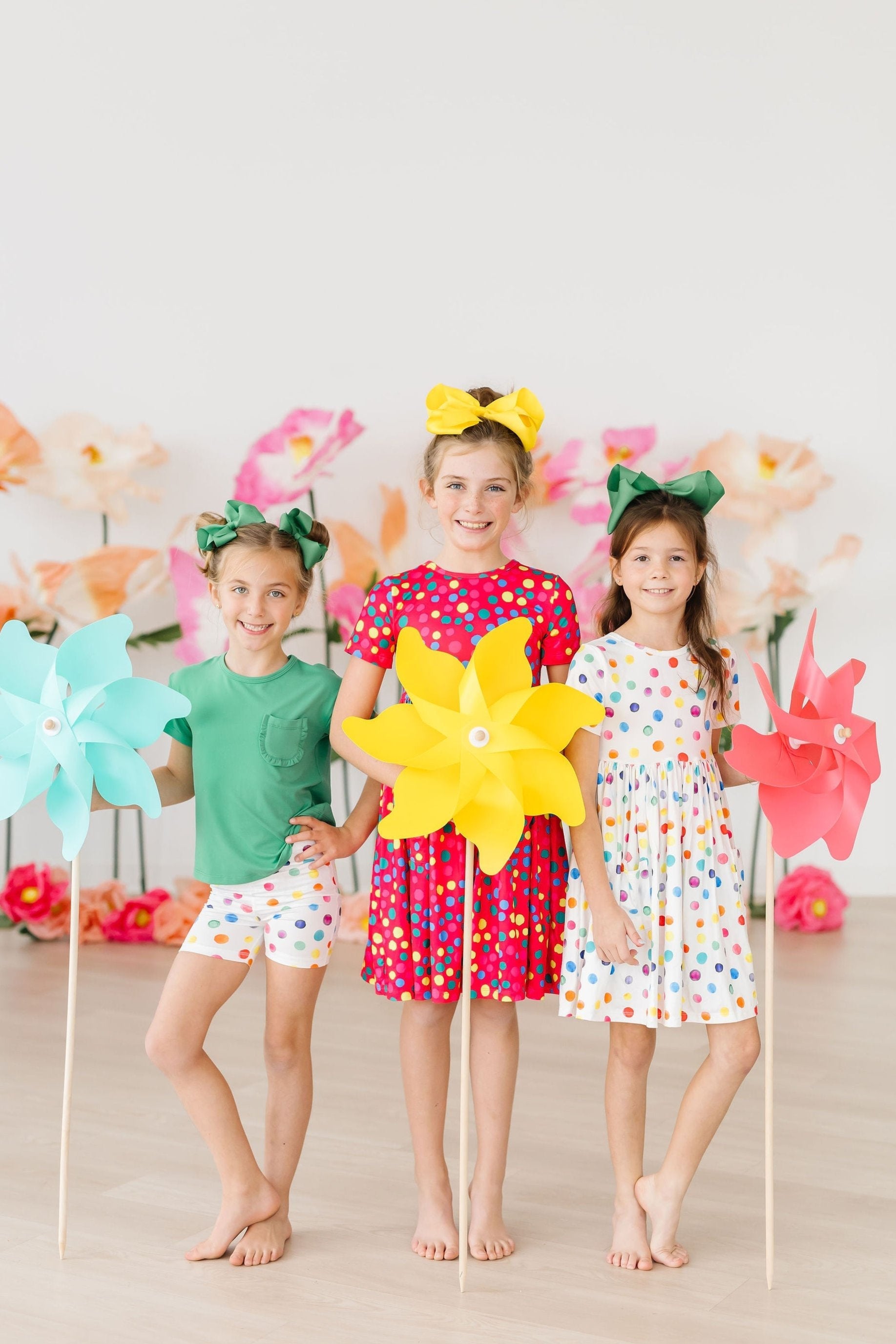Mila & Rose ® Colorful Dots S/S Pocket Twirl Dress — back view