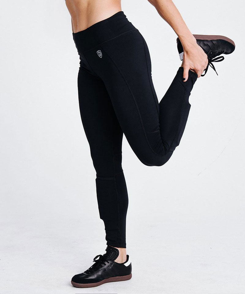 Goal Five Combo Women's Soccer Tight With Shin Guard Pocket — detail close-up