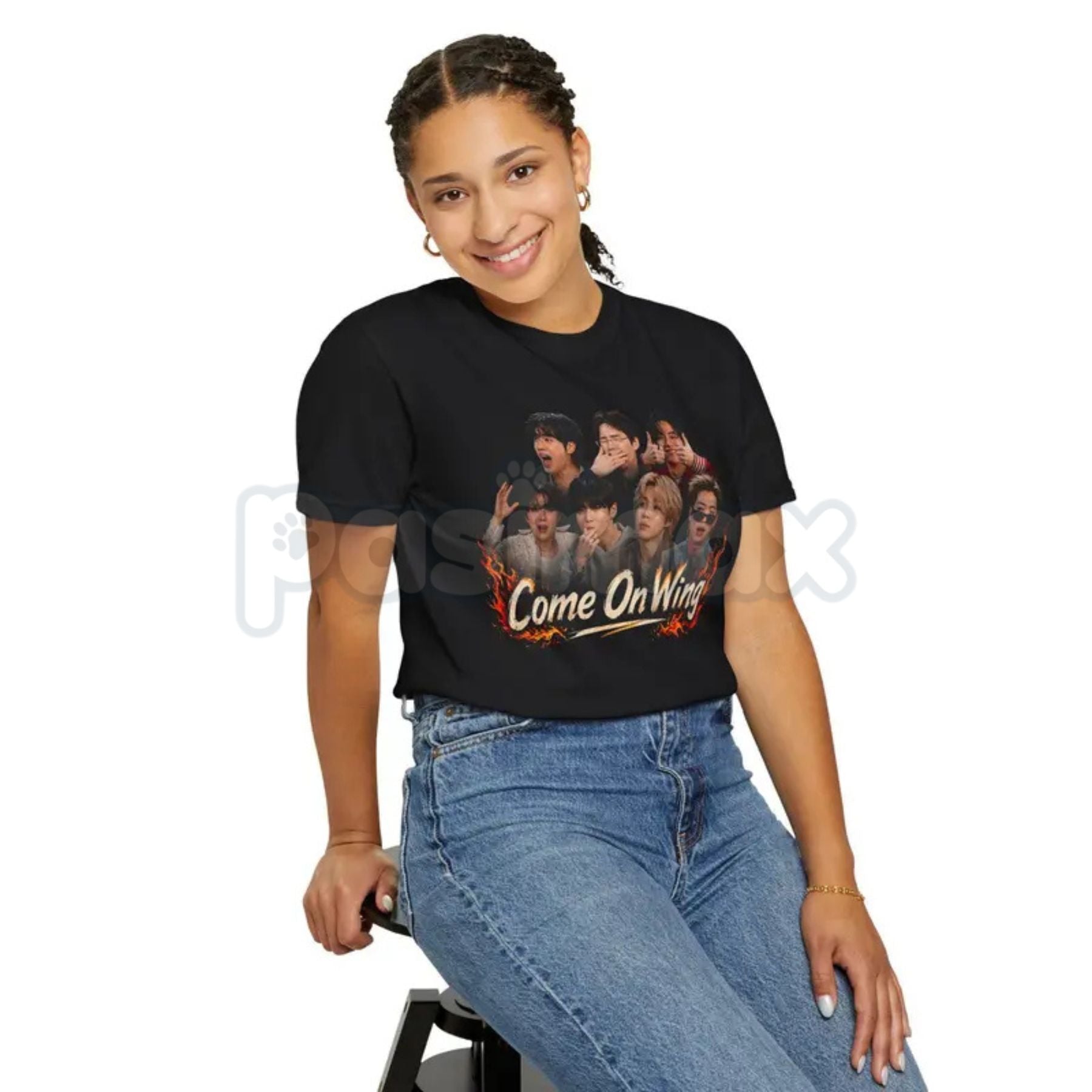 "Come On Wing" Hot Ones Inspired T-Shirt – Retro Y2K Aesthetic Graphic Tee, Premium 100% Cotton Spicy Foodie Top, Soft Lived-In Heavyweight Pop Culture Meme Shirt, Made in USA
