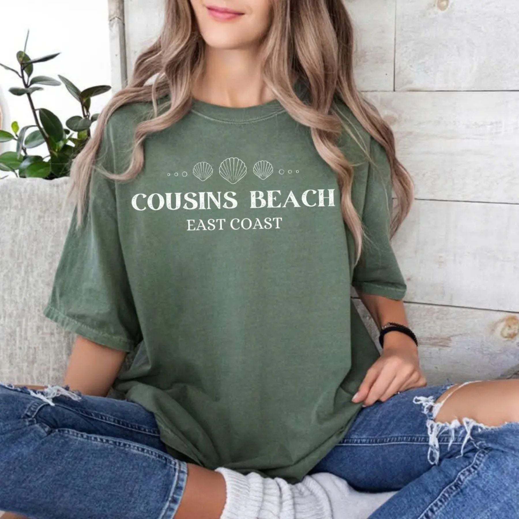 Pasimax Comfort Colors Cousins Beach Fan Tee — main product shot