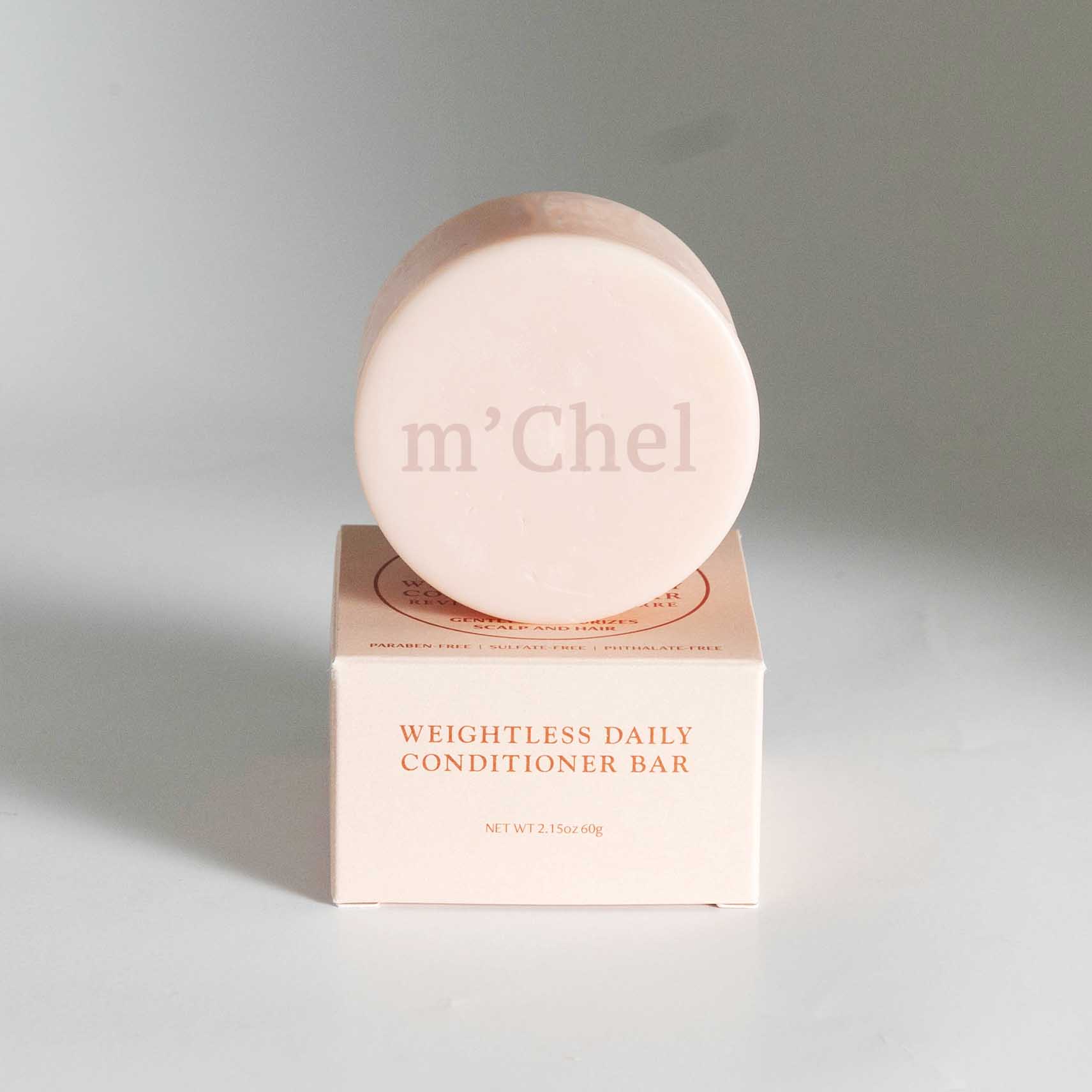 m'Chel Haircare Weightless Daily Conditioner Bar — main product shot