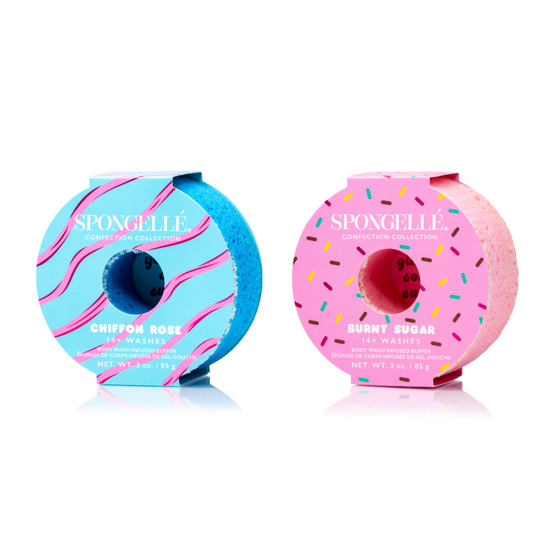 Burnt Sugar & Chiffon Rose Body Buffer Set by Spongellé