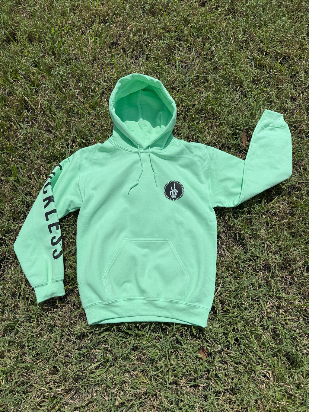 Luckless Outfitters Cool Tattoos Hoodie | Black - Mint - Pink — feature highlight