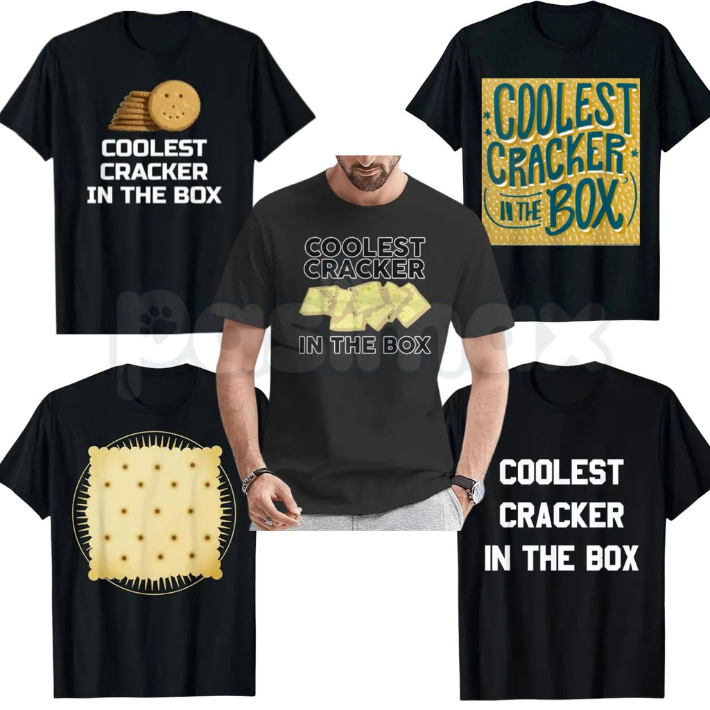 "Coolest Cracker In The Box" T-Shirt – Funny Self-Deprecating Graphic Tee, Remastered Heavy Cotton Witty Statement Top, Soft Lived-In Heavyweight Sarcastic Shirt, Made in USA
