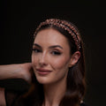 Rose Gold Crystal Beaded Hairband – Bridal Port