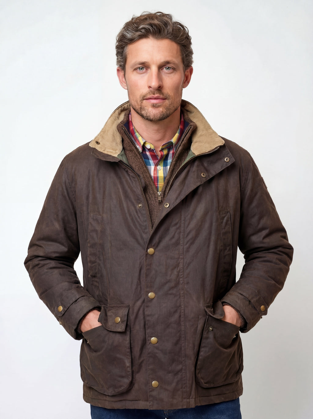 Adirondack Field Copperas  Waxed  Jacket (Chocolate) — main product shot