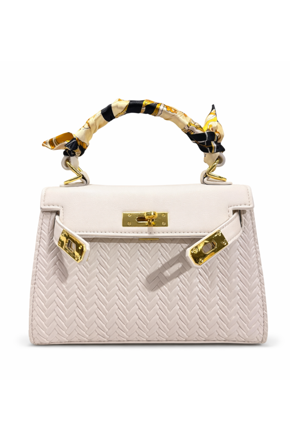 Élan Woven Top Handle Bag – Chic Woven Mini Handbag for Elegant Everyday & Brunch Outfits