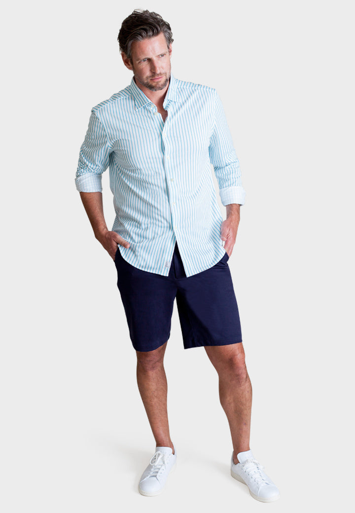 Buki Corsica Stripe Long Sleeve Tech Shirt — alternative angle