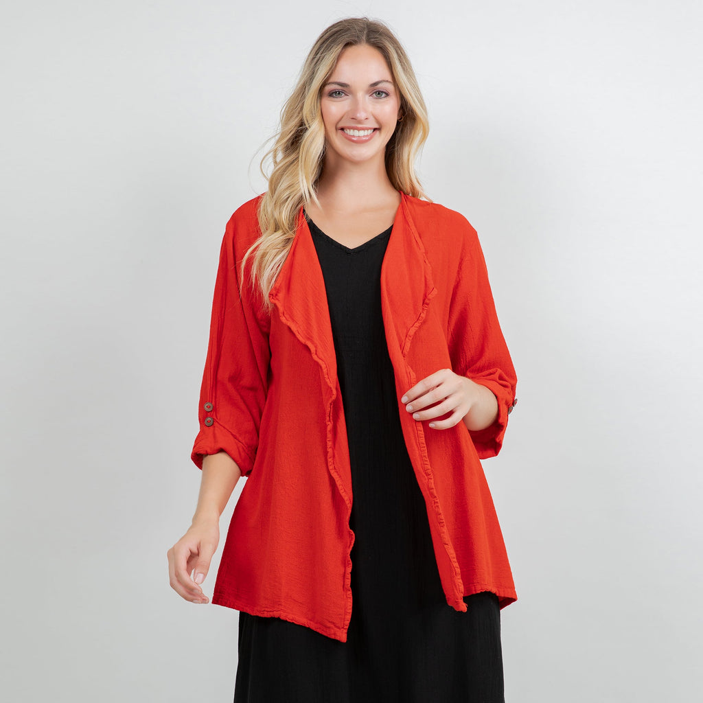 Jeanne Bolero Resort Wear Jacket 100% Cotton Gauze