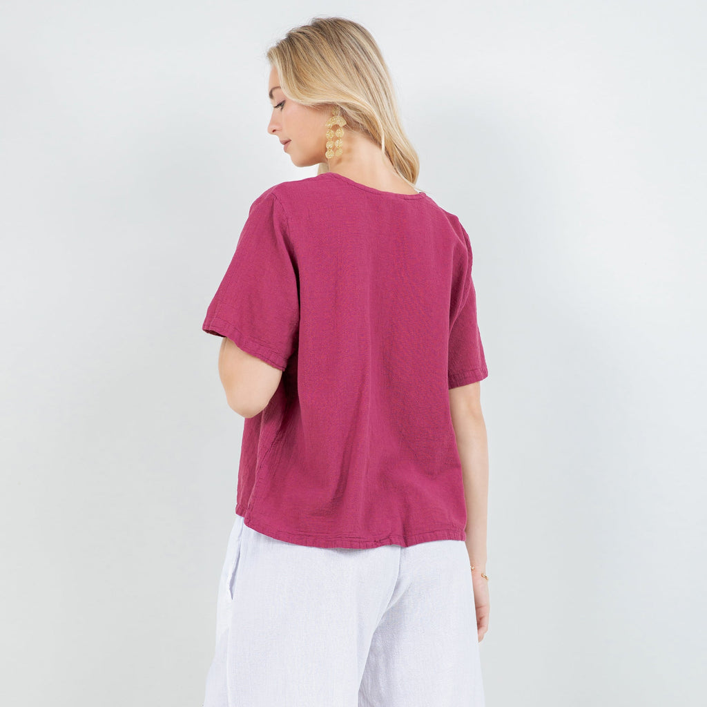 Women's 100% Cotton Gauze Turtle Top