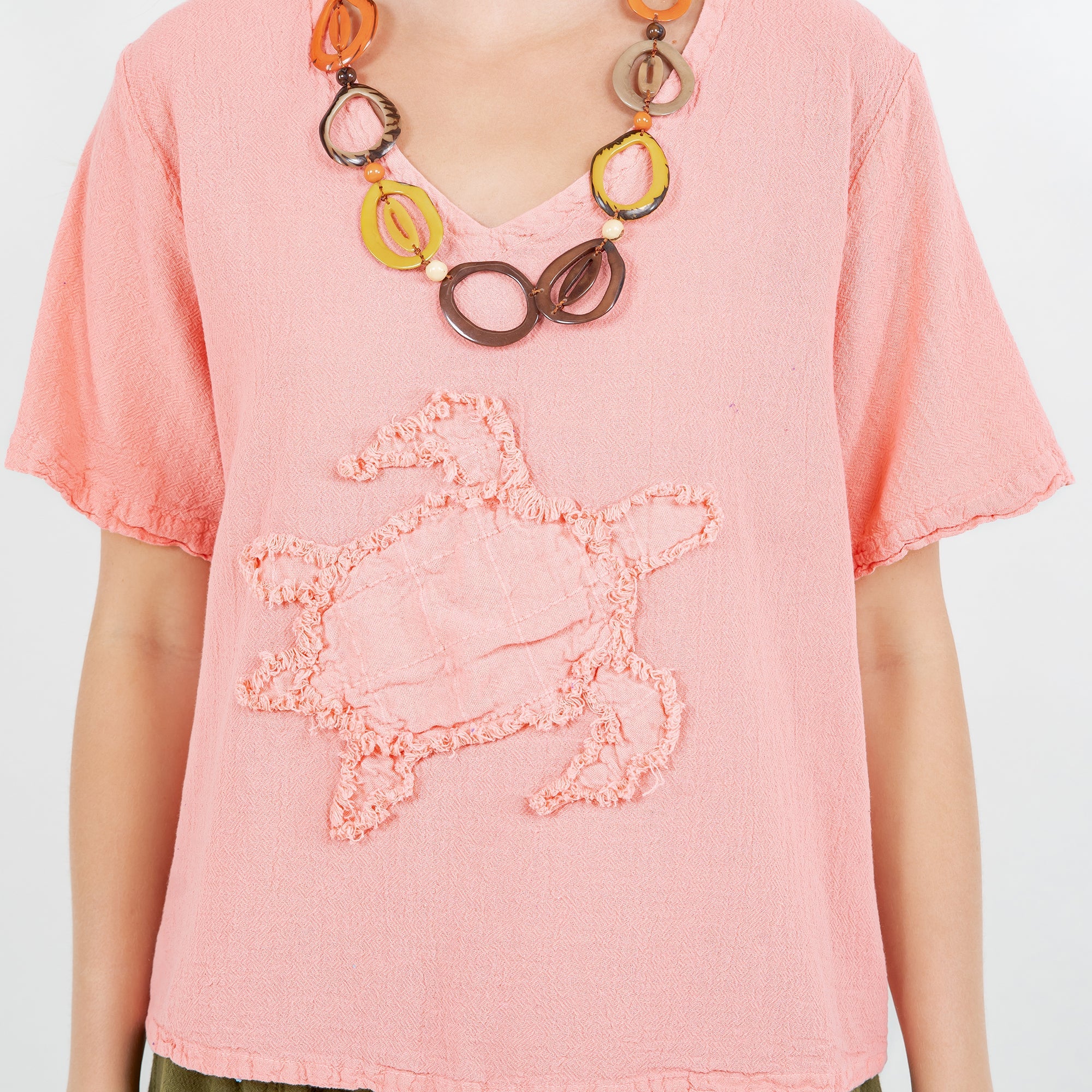 Women's 100% Cotton Gauze Turtle Top