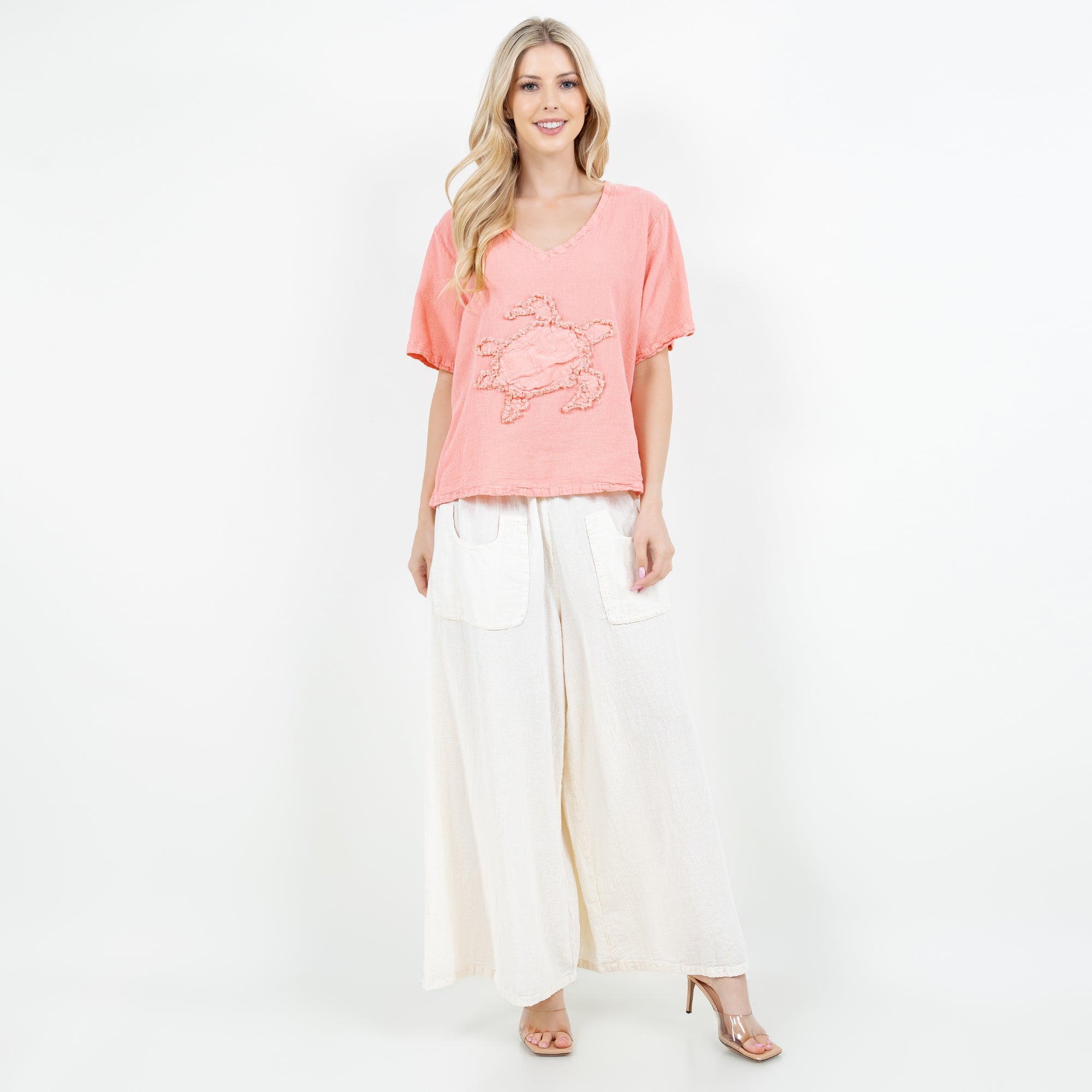 Women's 100% Cotton Gauze Turtle Top