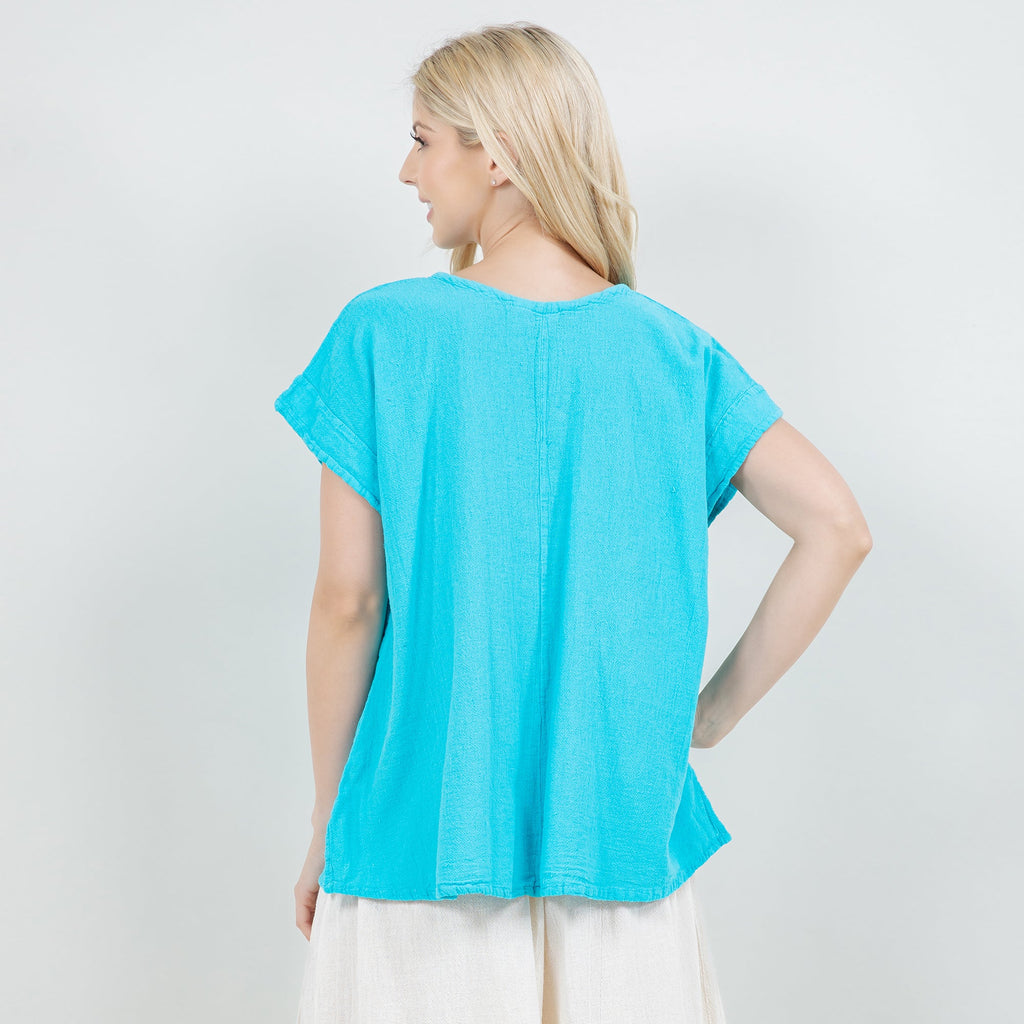Carla 100% Cotton Gauze Top in OSFM Sale