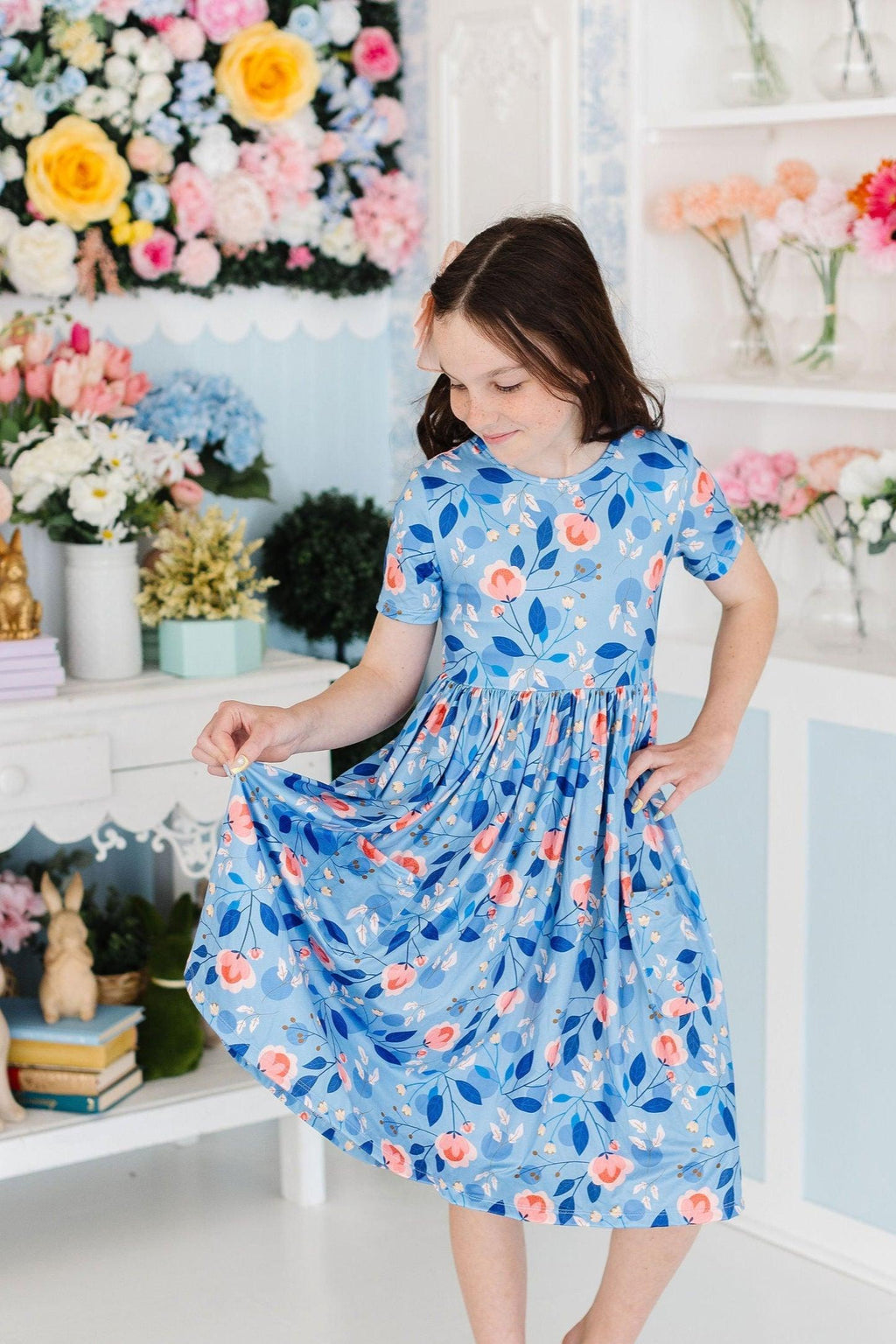 Mila & Rose ® Country Blooms S/S Pocket Twirl Dress — lifestyle context