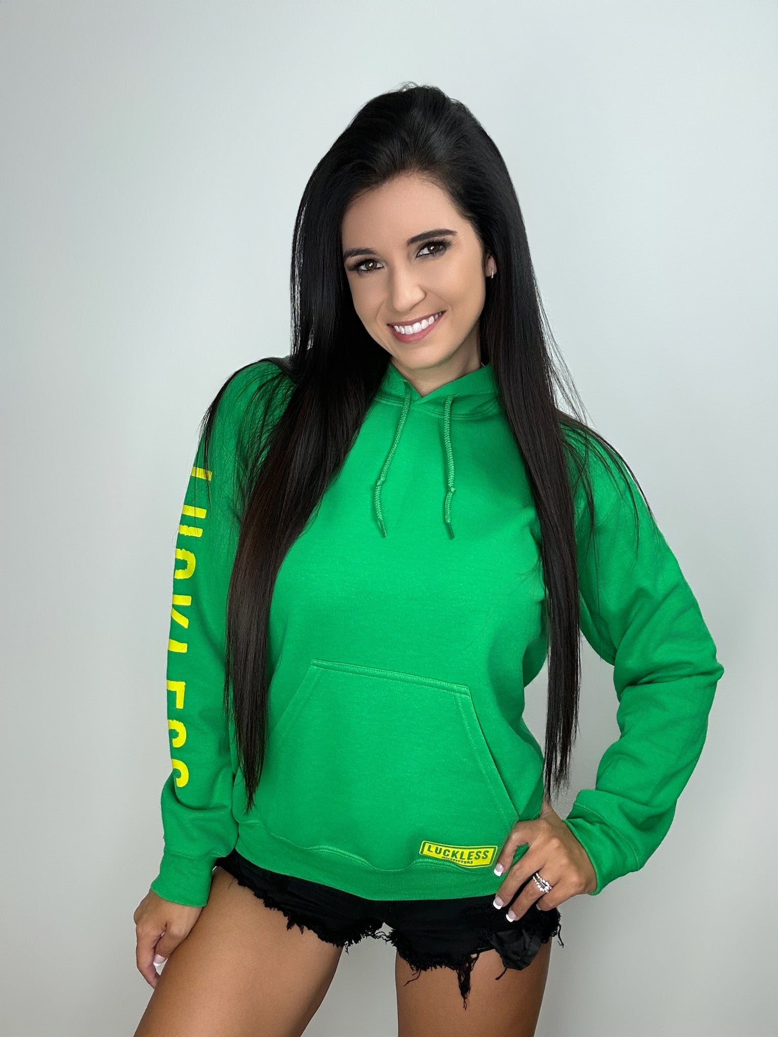 Luckless Outfitters Country Bitches Do It Better Hoodie — detail close-up