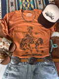 Wild Junkie Cowgirl Rider Graphic Tee — main product shot
