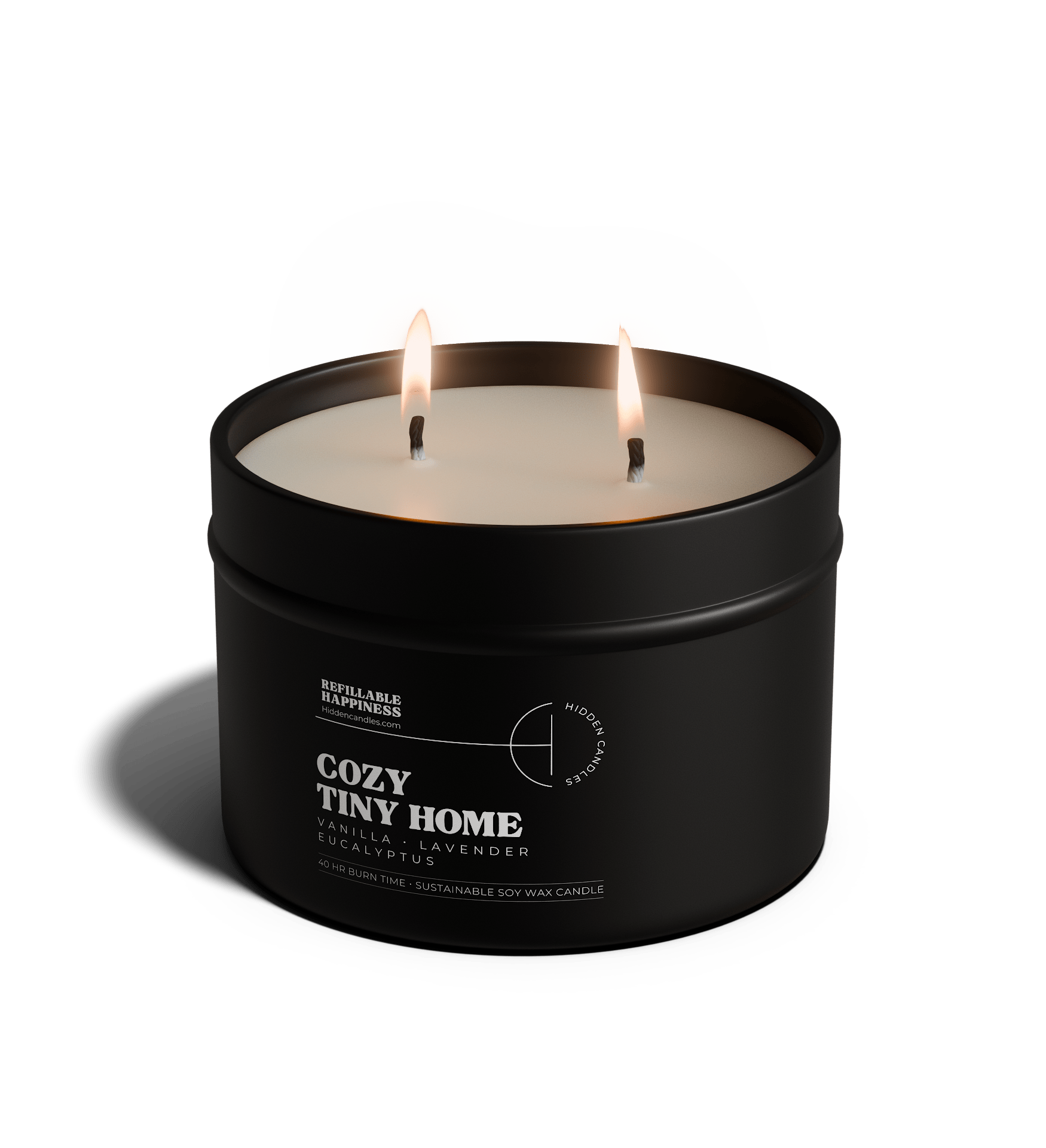 Cozy Tiny Home Candle 10.6 oz – Lavender, Vanilla & Eucalyptus – Hidden Candles