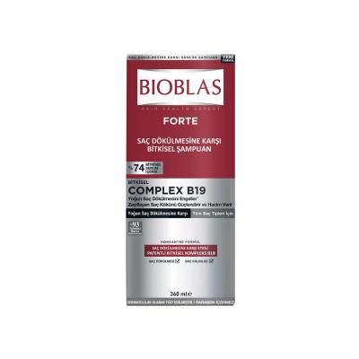 Bioblas Forte Shampoo 360ml - Intensive Hair Loss Treatment | Herbal Complex