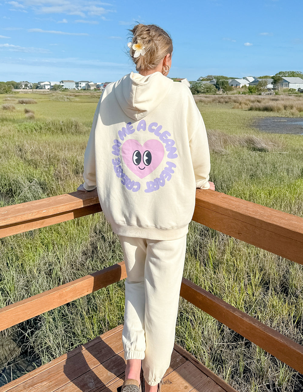 Elevated Faith Create in Me a Clean Heart Unisex Hoodie — lifestyle context