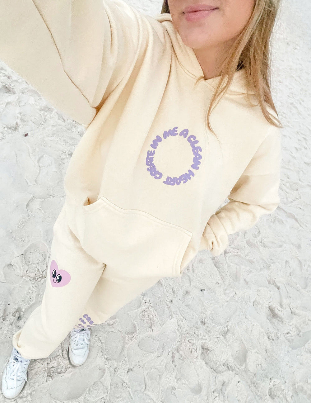 Elevated Faith Create in Me a Clean Heart Unisex Hoodie — size reference